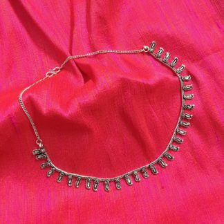 German Silver Leaves Choker 2