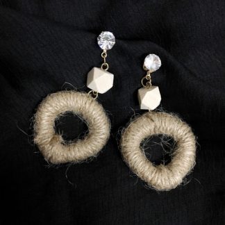 Handmade Jute Statement Earrings