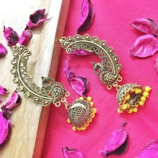 Golden Peacock Earcuffs - Yellow 3