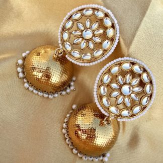 Dome Shaped Kundan Jhumkas 1