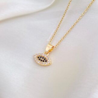 Dainty Evil Eye Necklace_waterproof stainless steel necklace-jewellery