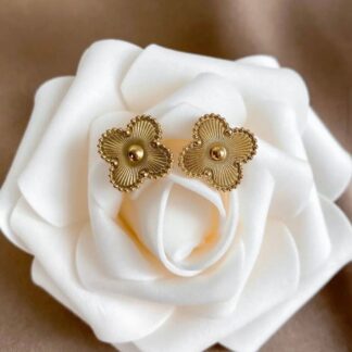 Gold Clover Earrings