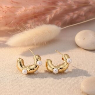 Vintage Pearl Wrapped Asymmetric Earrings